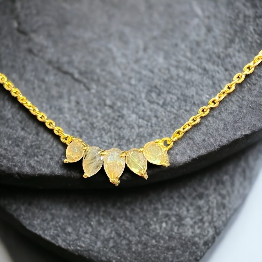 Labradorite Gold Necklace